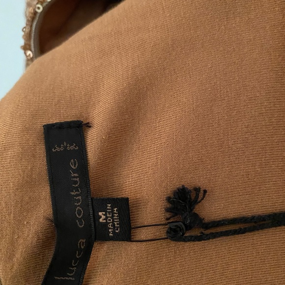 NEW - Gold sequin long sleeve dress with cut-out back - new with tags - Picture 6 of 8